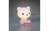 Detská stolná lampička Cutie, ružový medvedík