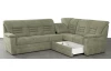 Rohová sedacia súprava Merlin, mätovo zelená látka, s rozkladom