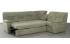Rohová sedacia súprava Merlin, mätovo zelená látka, s rozkladom