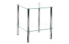 Prístavný stolík Erden, kov/sklo