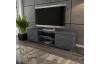 Široký TV stolík Oskar TV, grafitový, šírka 180 cm