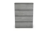 Komoda so 4 zásuvkami Carlos, šedý beton, 75 cm