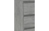 Komoda so 4 zásuvkami Carlos, šedý beton, 75 cm