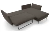 Rohová sedacia súprava Gloss, hnedá látka, pravý roh