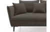 Rohová sedacia súprava Gloss, hnedá látka, pravý roh