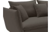Rohová sedacia súprava Gloss, hnedá látka, pravý roh