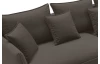 Rohová sedacia súprava Gloss, hnedá látka, pravý roh