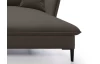 Rohová sedacia súprava Gloss, hnedá látka, pravý roh