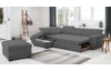 Rohová sedacia súprava Speedway, dymovo šedá látka, ľavý roh