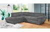 Rohová sedacia súprava Speedway, dymovo šedá látka, ľavý roh