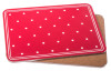 Korkové prestieranie (2 ks) 29x21 cm, červené s bodkami