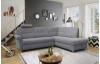 Rohová sedacia súprava 7405, čierno-šedá tkanina, pravý roh, s rozkladom