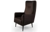 Kreslo Symi, tmavo hnedá látka