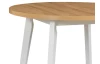 Okrúhly jedálenský stôl Norveg 100 cm, dub artisan/biely