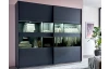 Šatníková skriňa Easy Plus, šírka 270 cm/extra výška 236 cm, grafit/sklo