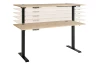 Písací stôl s elektrickým nastavením výšky Memphis, dub artisan/grafit