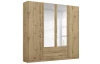 Šatníková skriňa so zrkadlom Case, 181 cm, dub artisan