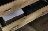 Šatníková skriňa so zrkadlom Case, 181 cm, dub artisan