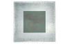 Fotorámeček sklenený 10x10 cm, strieborný trblietavý