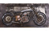 Kovový obraz na stenu Motorka veterán 60x40 cm, vintage