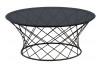 Okrúhly konferenčný stolík Noa 80 cm, čierny/sivý