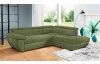 Rohová sedacia súprava Speedway, olivovo zelená látka, pravý roh