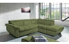 Rohová sedacia súprava Speedway, olivovo zelená látka, pravý roh