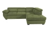 Rohová sedacia súprava Speedway, olivovo zelená látka, pravý roh