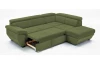 Rohová sedacia súprava Speedway, olivovo zelená látka, pravý roh