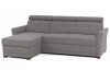 Rohová sedacia súprava Harris, ocelovo šedá látka, ľavý roh