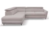 Rohová sedacia súprava Othello, svetlo ružová látka, ľavý roh