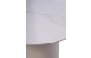 Okrúhly konferenčný stolík Kira, 60 cm, krémová/imitácia svetlého mramoru