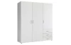 Šatníková skriňa Harry, 150 cm, biela