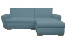 Rohová sedačka Helvetius, modrá látka