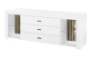 TV stolík Rosalie, biely/dub evoke, s osvetlením