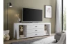 TV stolík Rosalie, biely/dub evoke, s osvetlením