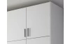 Šatníková skriňa Hildesheim, 271 cm,biela / biela