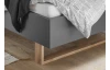 Posteľ s nočnými stolíkmi Rivoli 180x200 cm, s osvetlením, dub/grafit