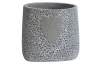 Kvetináč motív srdca 16 cm, cement