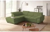 Rohová sedacia súprava Speedway, olivovo zelená látka, ľavý roh