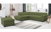 Rohová sedacia súprava Speedway, olivovo zelená látka, ľavý roh