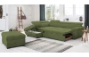 Rohová sedacia súprava Speedway, olivovo zelená látka, ľavý roh