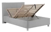 Posteľ Glory 140x200 cm, svetlo šedá látka, s matracom