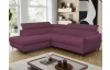 Rohová sedacia súprava Othello, fialová ľalia látka, ľavý roh