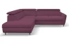 Rohová sedacia súprava Othello, fialová ľalia látka, ľavý roh