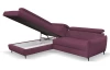 Rohová sedacia súprava Othello, fialová ľalia látka, ľavý roh