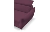 Rohová sedacia súprava Othello, fialová ľalia látka, ľavý roh