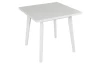 Štvorcový jedálenský stôl Norveg 80x80 cm, bielená borovica/biely