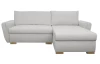 Rohová sedačka Helvetius, svetlo šedá látka