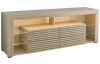TV stolík Goal, béžová kašmír/dub riva, s osvetlením
